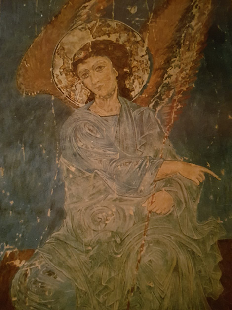 Der berühmte Engel von Kingswissi in Georgien.